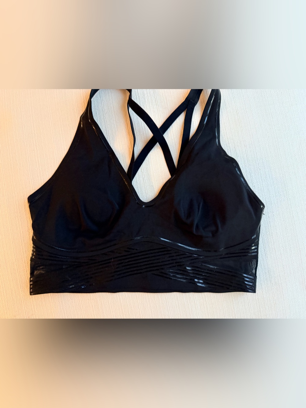 VSX Black Strappy Cross-Back Sports Bra